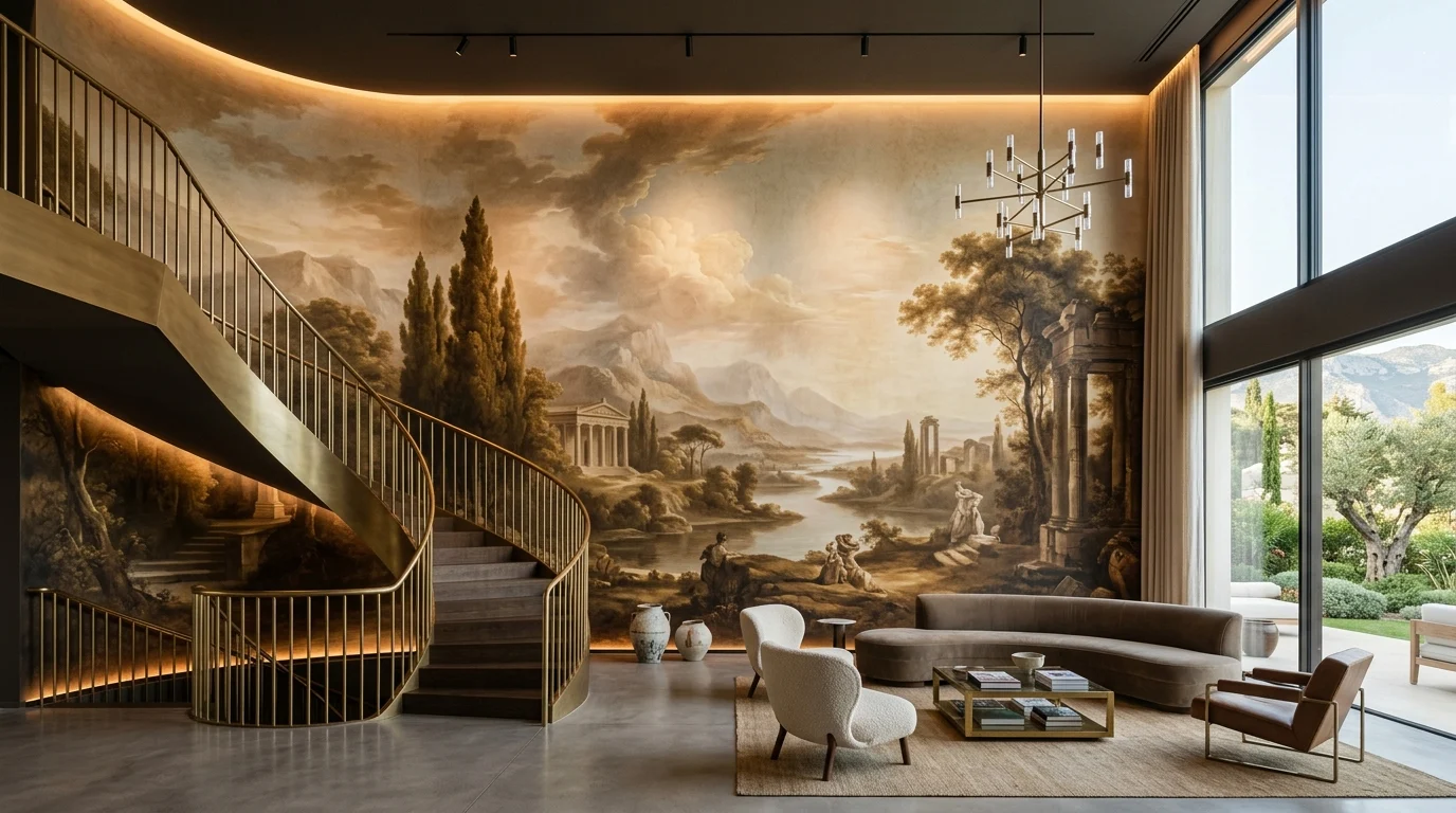 Monumental Luxury Architectural Wall Mural - WallNDeco By Artful
