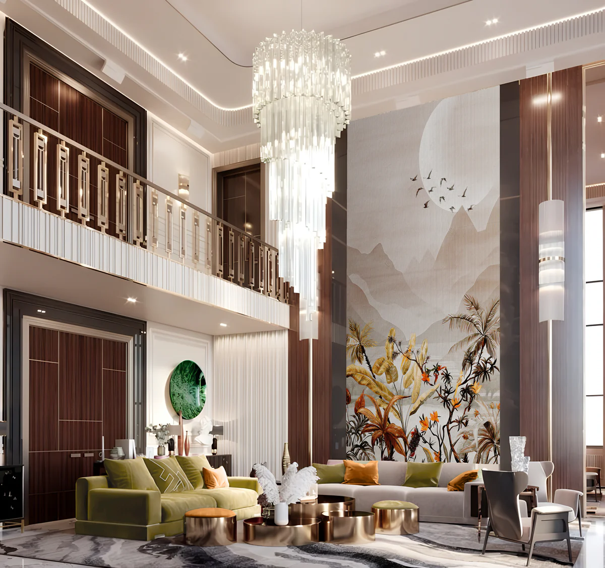 Tropical Botanical Serenity Wall Mural