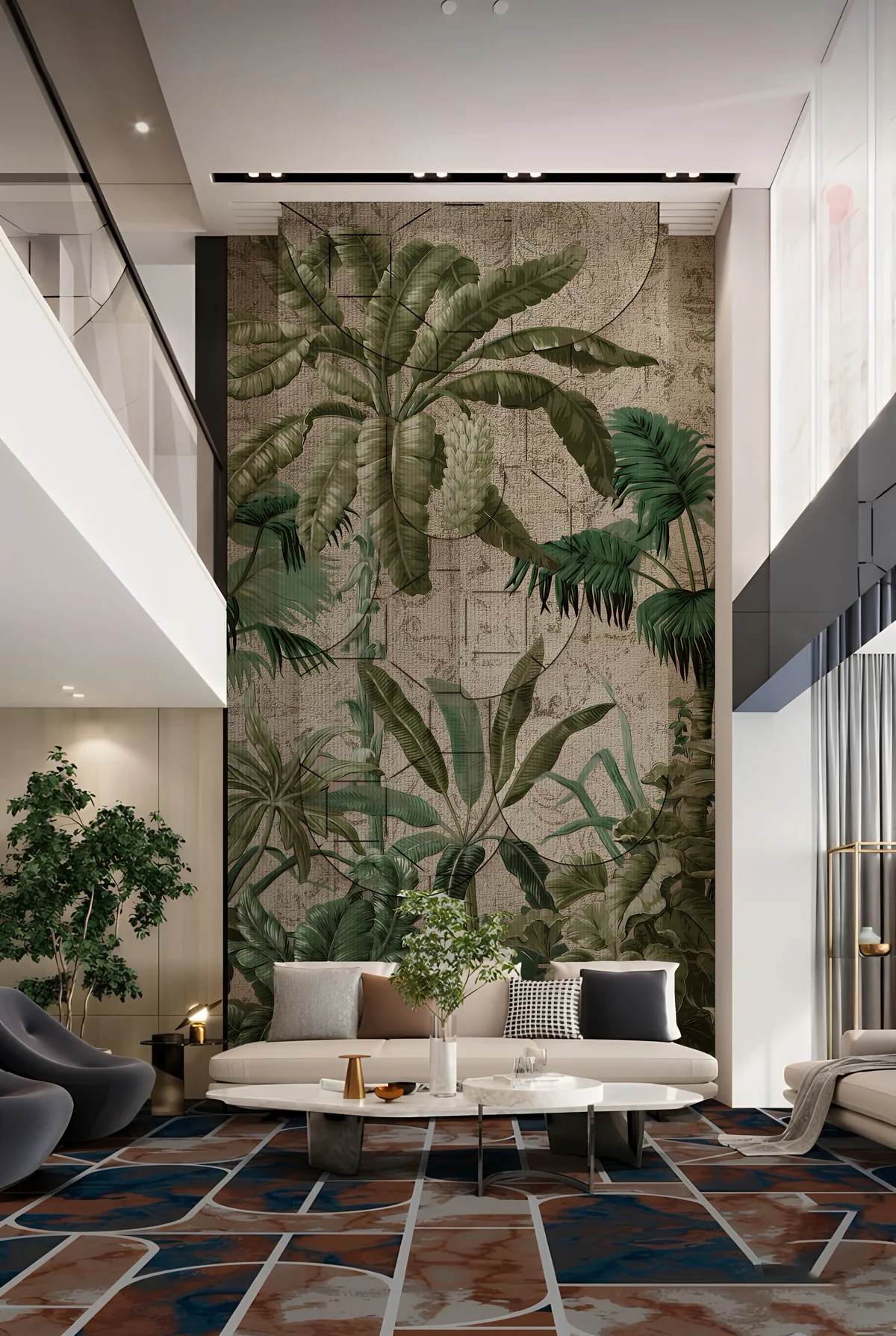 Tropical Banana Leaf Wall Mural