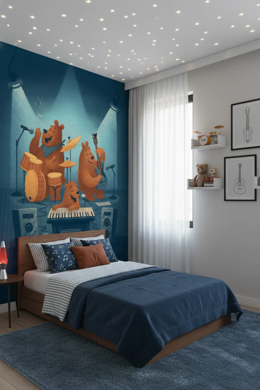Teddy Band Wall Mural