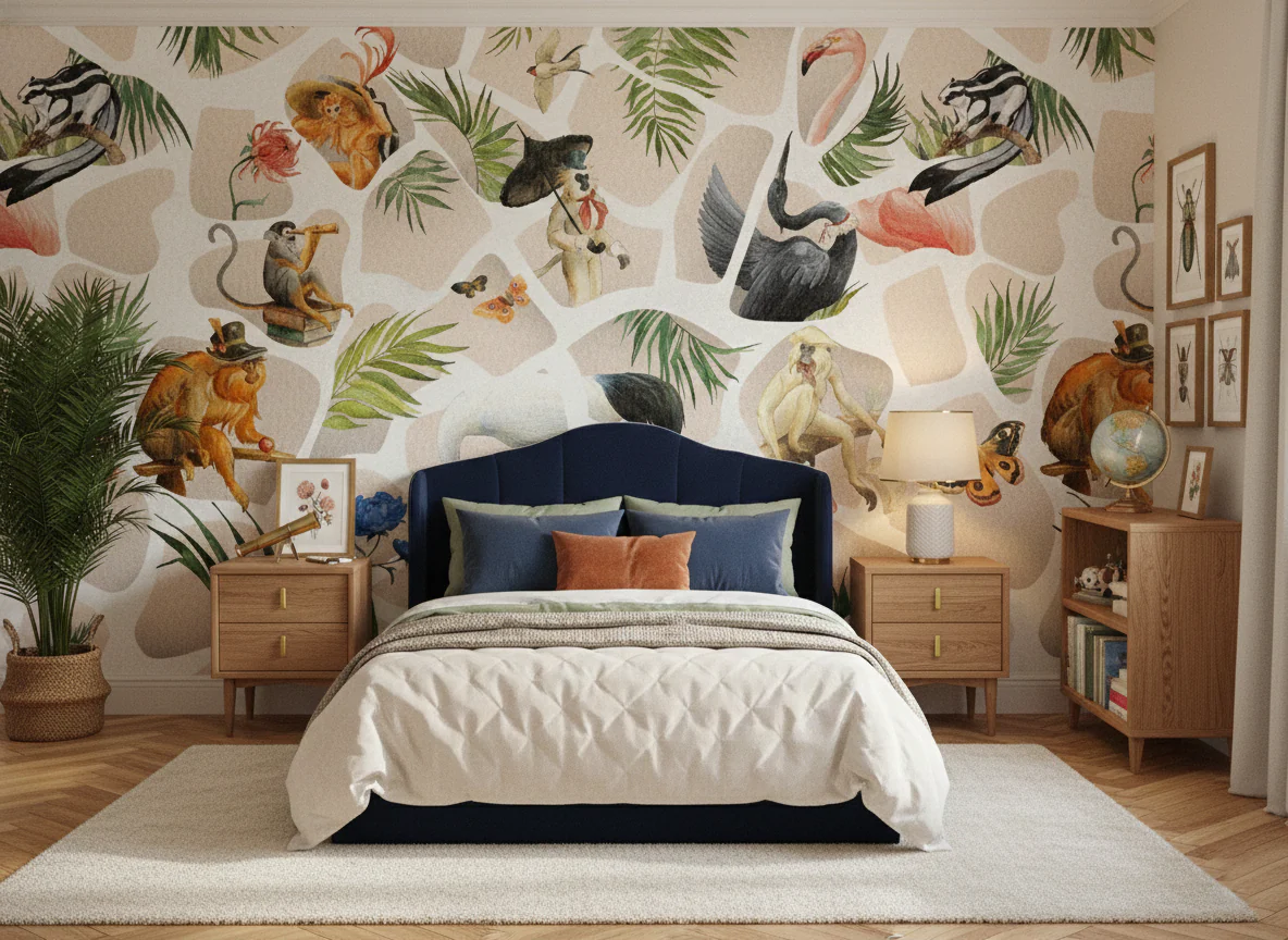Vintage Jungle Story Wall Mural