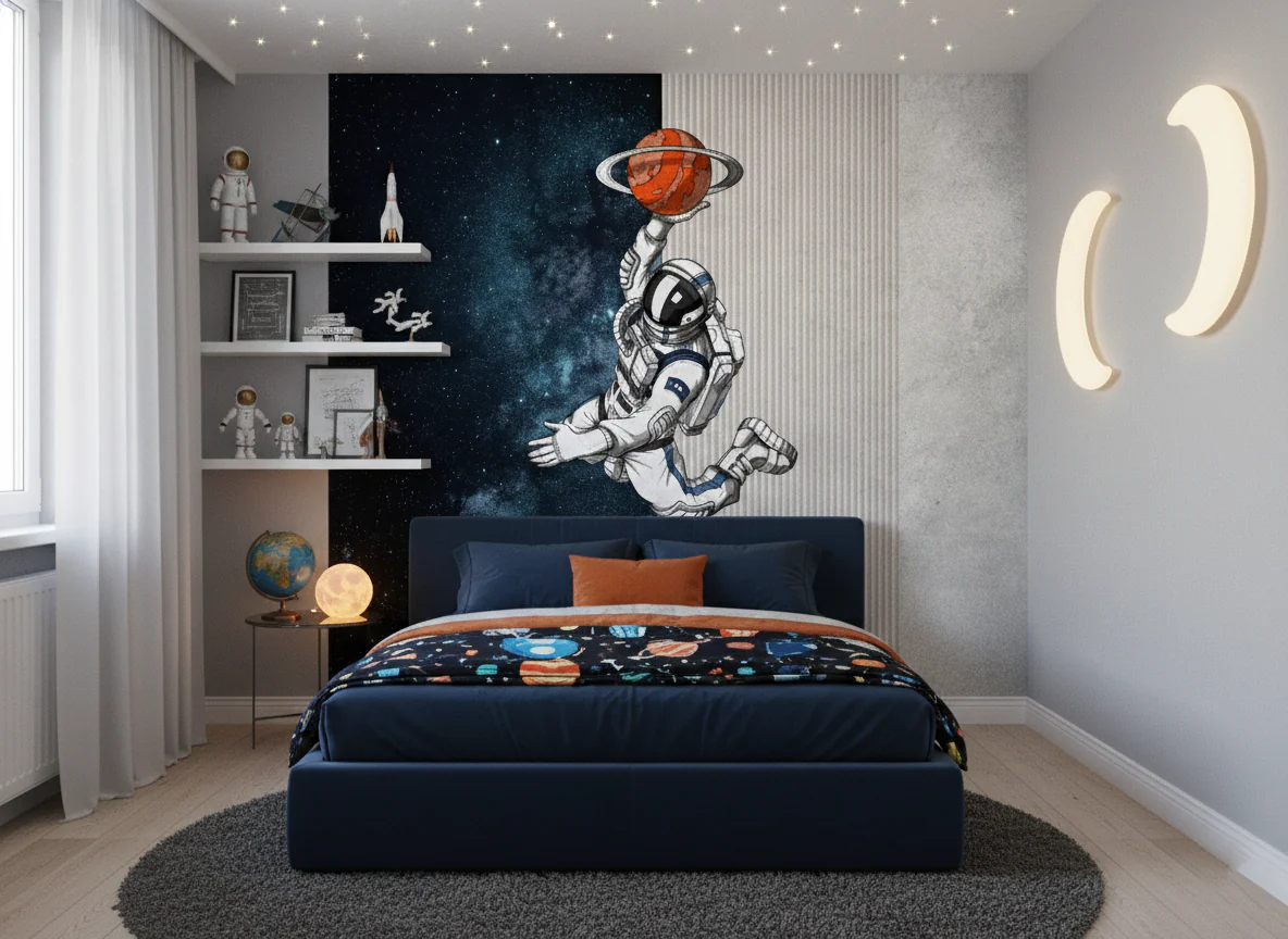 Astronaut Basketball Wall Mural