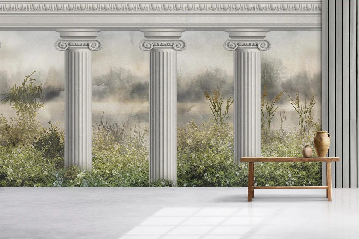 Classic Pillar Garden Wall Mural