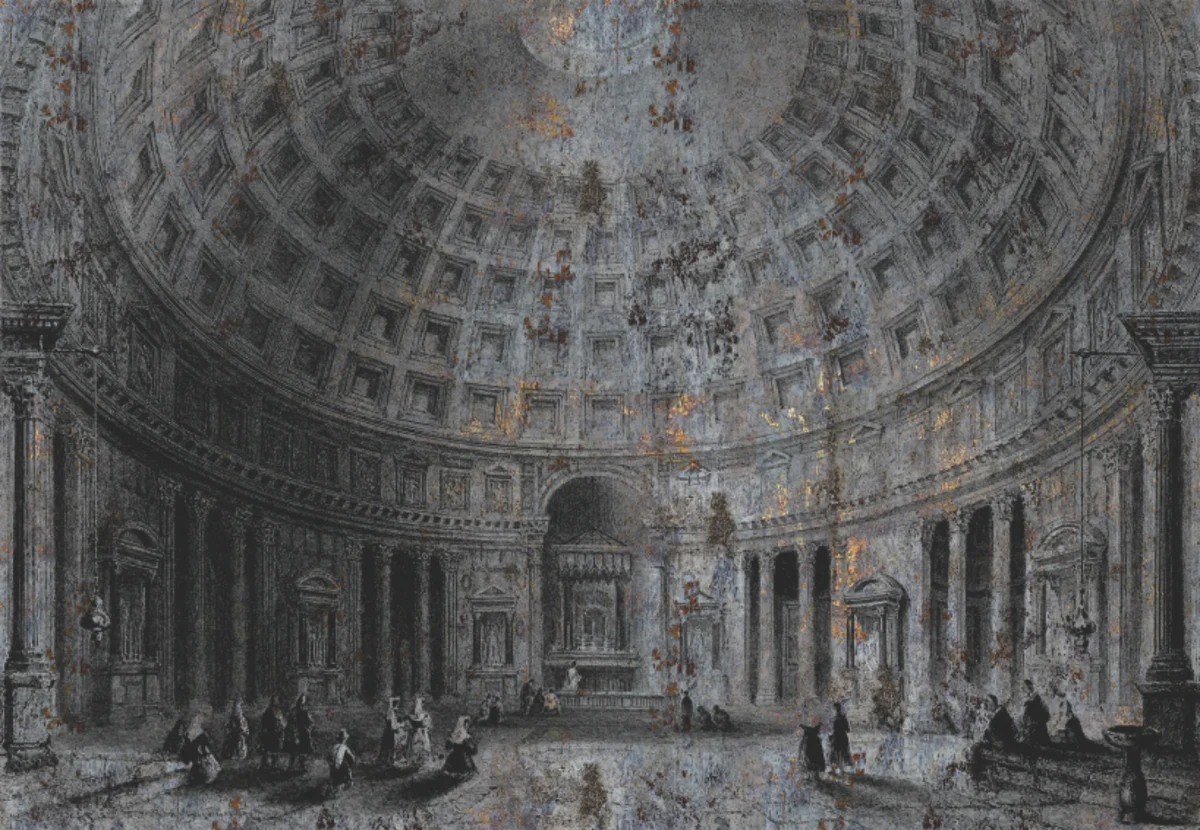 Vintage Dome Architecture Wall Mural perspective 2
