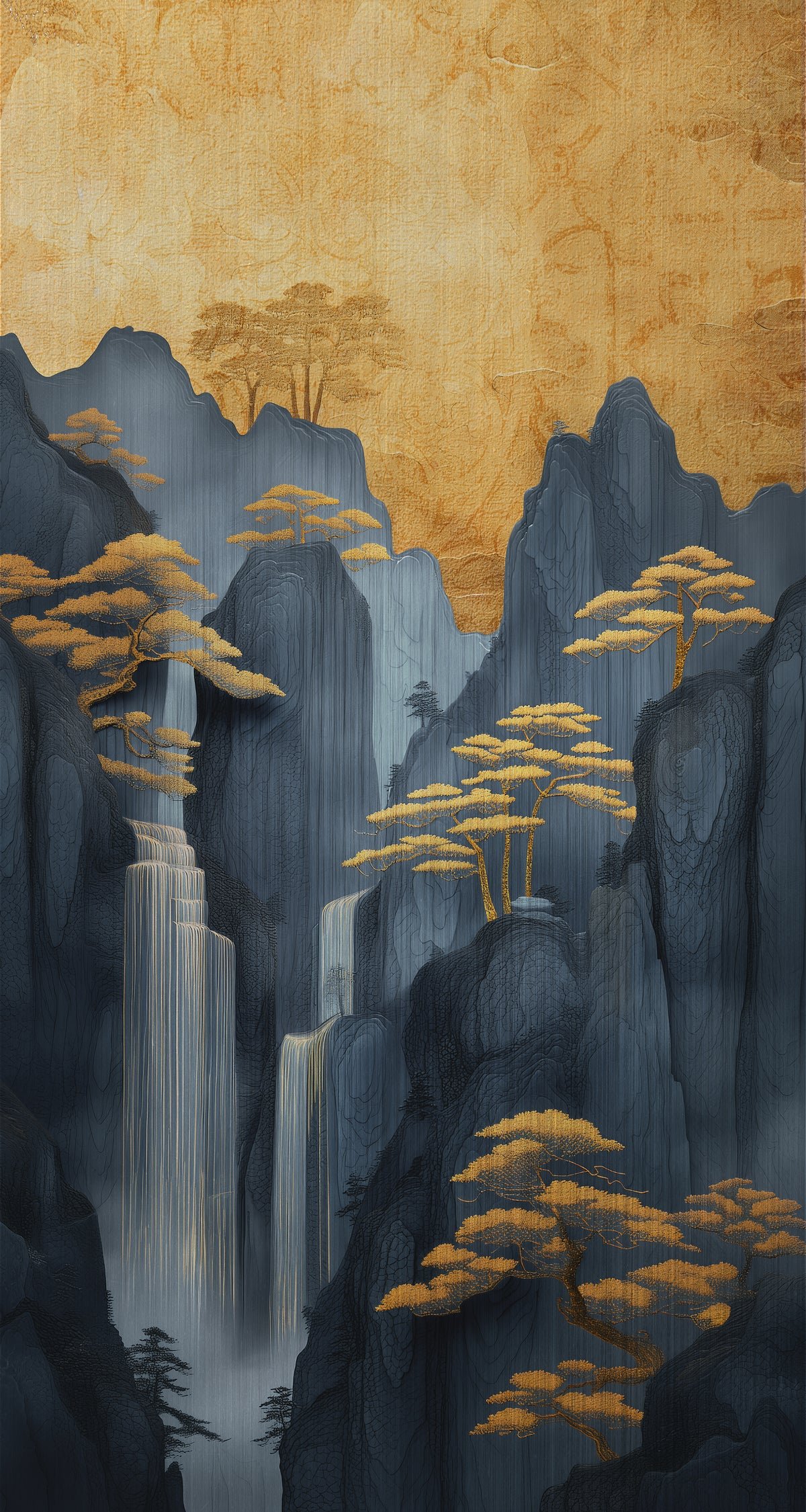 Golden Zenith Cliffscape Wall Mural Alternate View