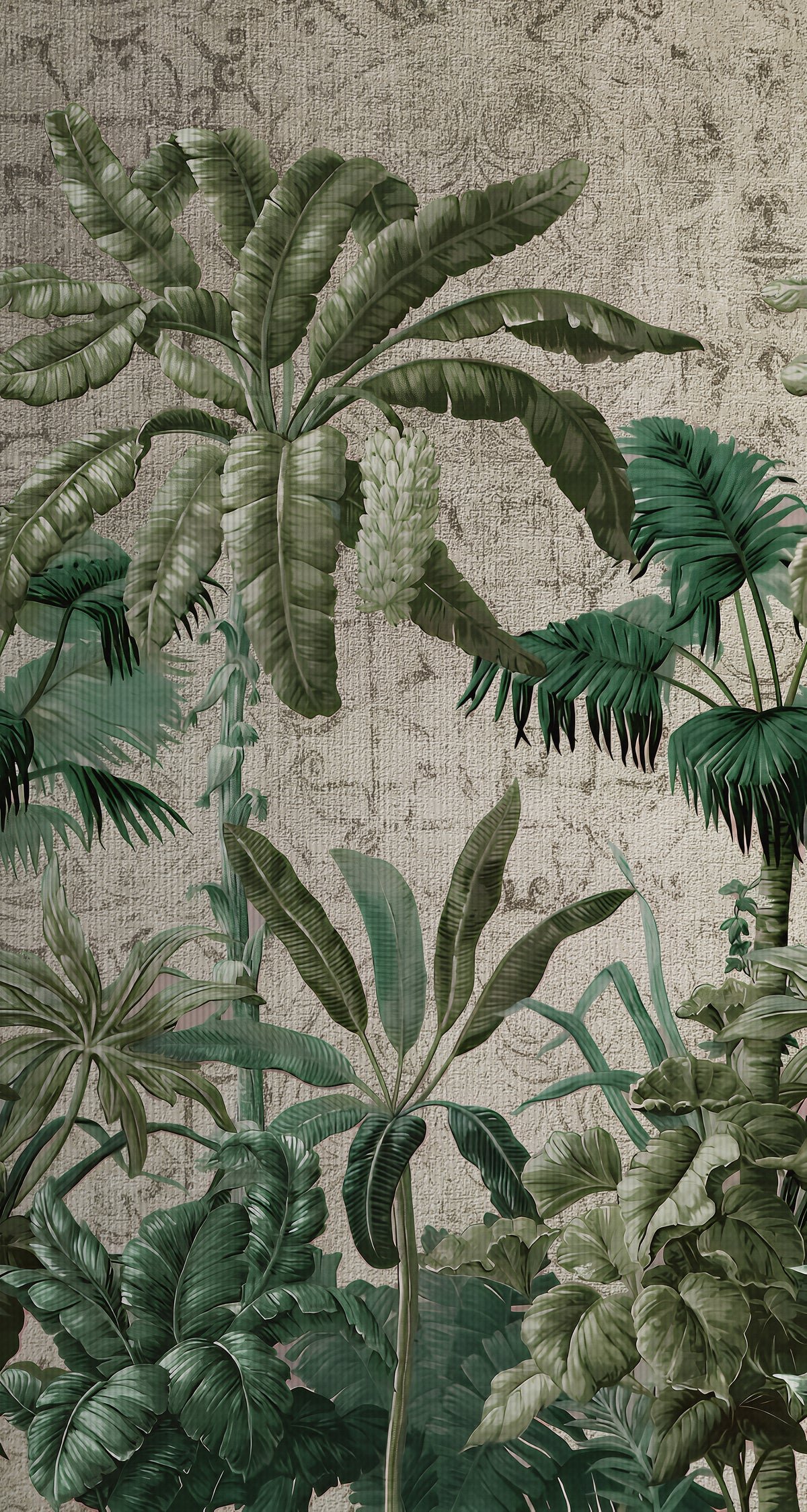 Tropical Banana Leaf Wall Mural Alternate View