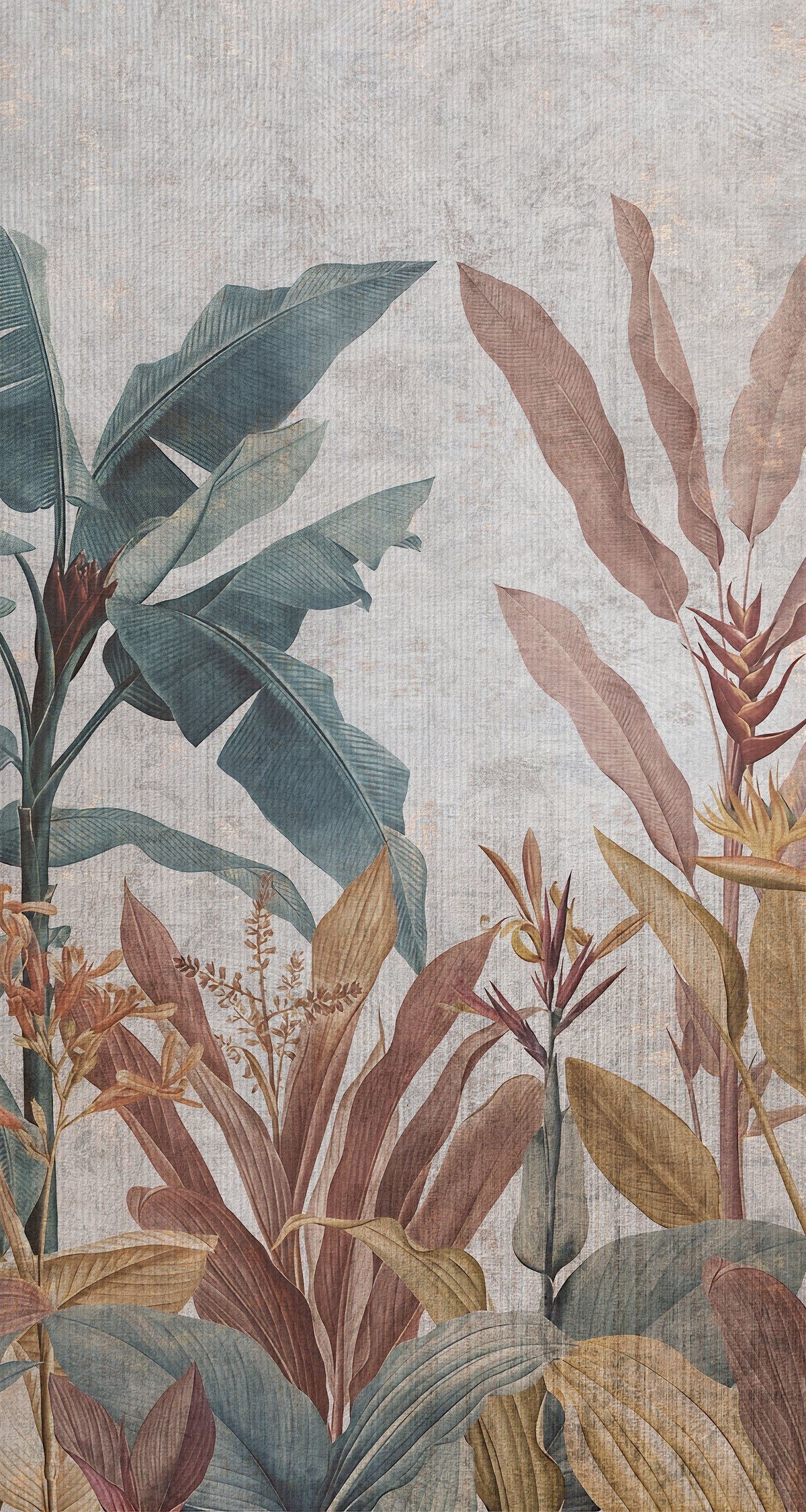 Tropical Botanical Neutral Wall Mural Alternate View